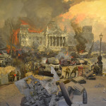 Graphic depicting the Battle of Moscow in WWII.