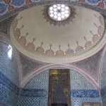 Intricately tiled roof in Topkapi Palace