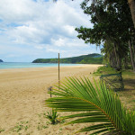 Deserted beach outside of El Nido, Palawan