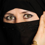 Saudi Arabian woman in abaya.