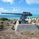 Midway Island eastern gun.