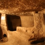 Underground cave cities in Cappadocia.
