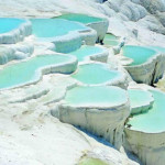 Pamukkale, which means "Cotton Castle" in Turkish.