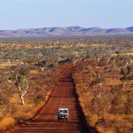 Driving in the Kimberley in Western Australia.