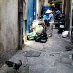 Back alleys in Pham Ngu Lao, Vietnam.