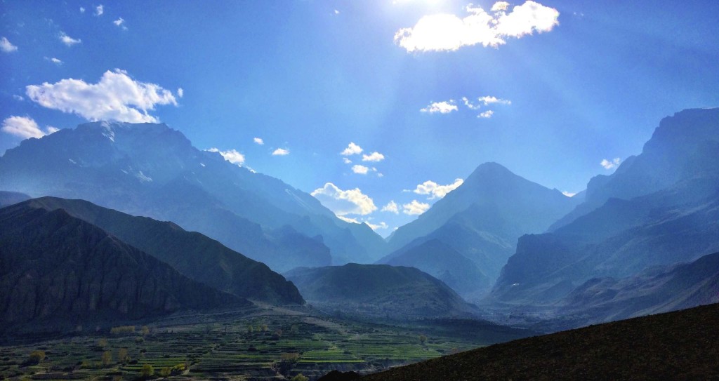 Blue Mountains of Mustang, Tibet.