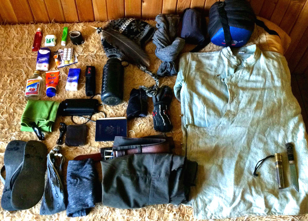 My travel gear in Tibet.