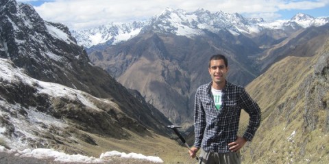 Deepak Tailor, author of "How to Live for Free" en route to Machu Pichu.