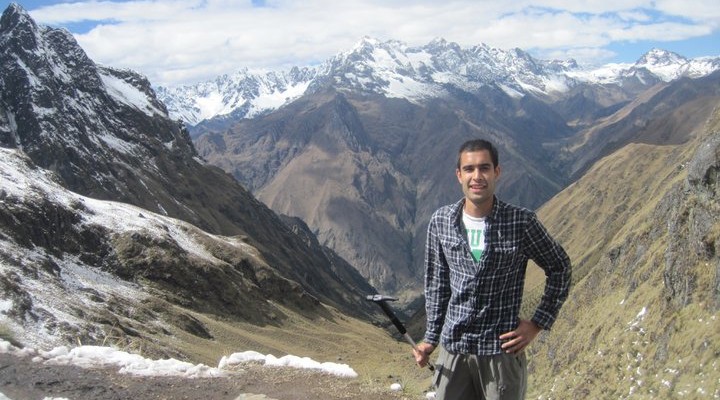 Deepak Tailor, author of "How to Live for Free" en route to Machu Pichu.