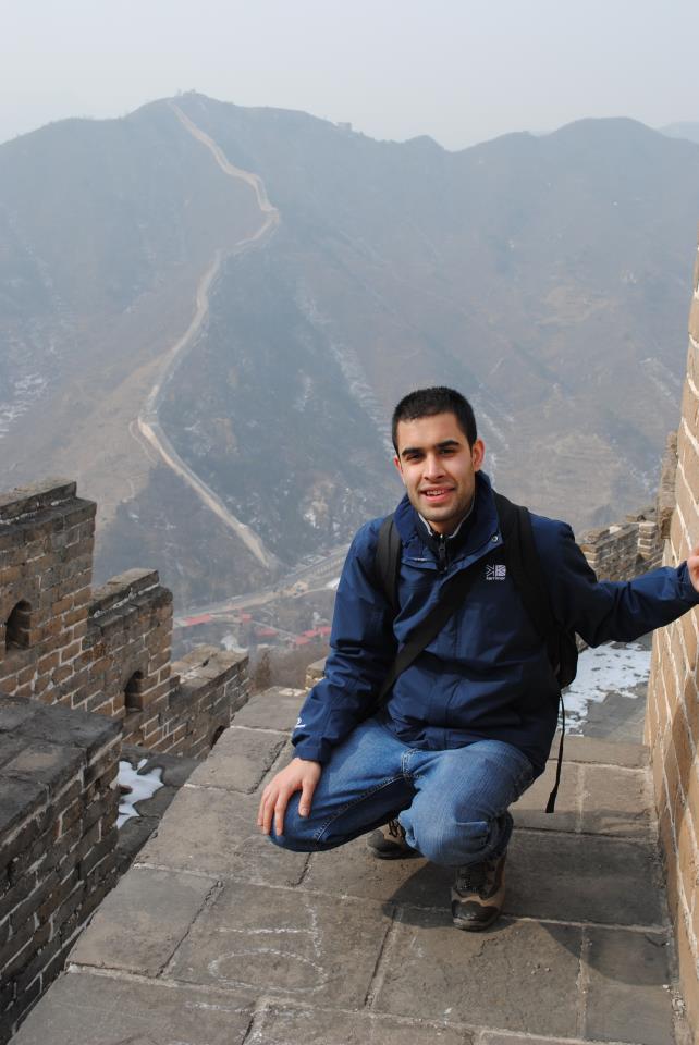 Deepak Tailor, How to Live for Free author, at the Great Wall of China.