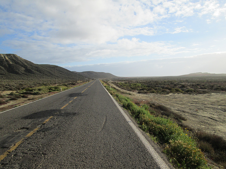 Road from San Quintin to El Rosario, Baja.