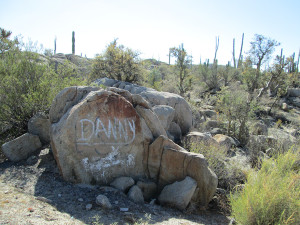 Rock in Catavina, Baja California.