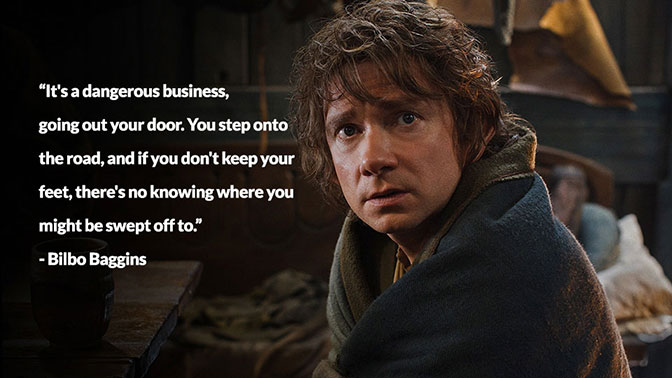 Bilbo Baggins helped save Middle Earth during this travels.