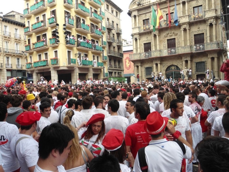 Running with the bulls in Pamplona