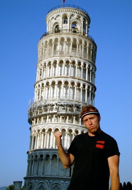 Stephen Schreck, backpacking in Italy.