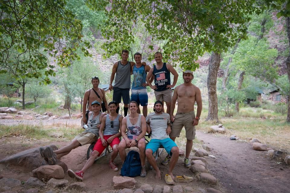 Danny Flood and friends at Grand Canyon.