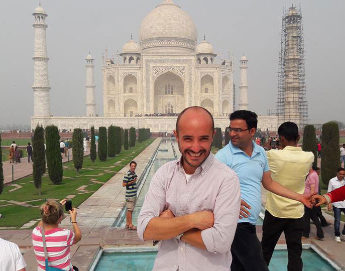 Pope Bustos at the Taj Mahal