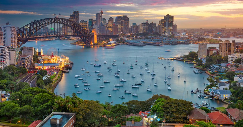 Sydney, Australia waterfront. 